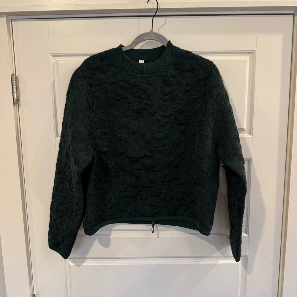Lululemon Jacquard Multi-Texture Crew‎ Neck Sweater Women’s Size 6 Green